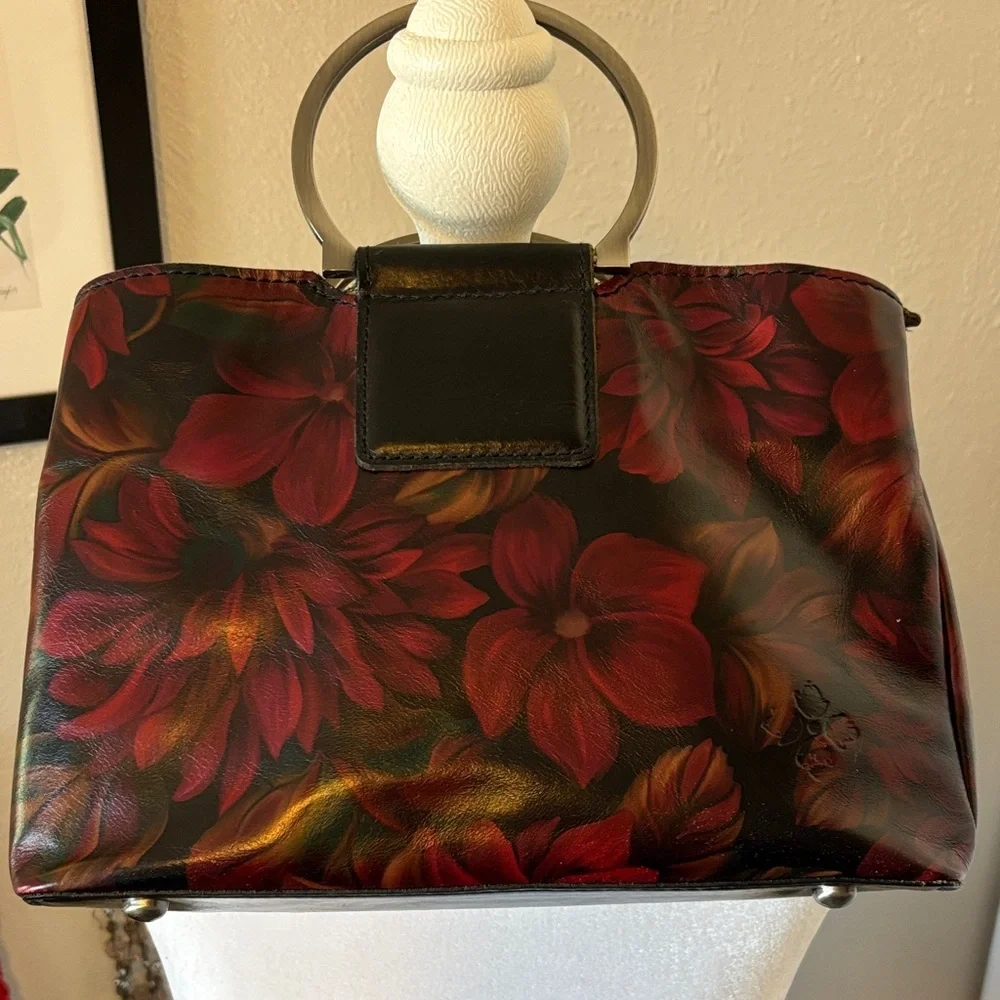 FALL COLORS SALE Patricia Nash Empoli Rustic Mums Metal Handle Handbag